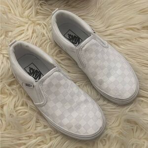 Vans kids checkerboard slip on sneakers